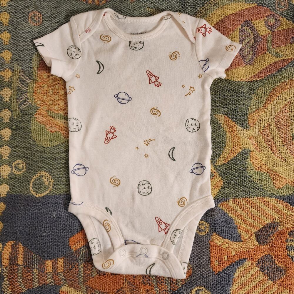 Carter's Space-Themed Cotton Short Sleeved Bodysuit
